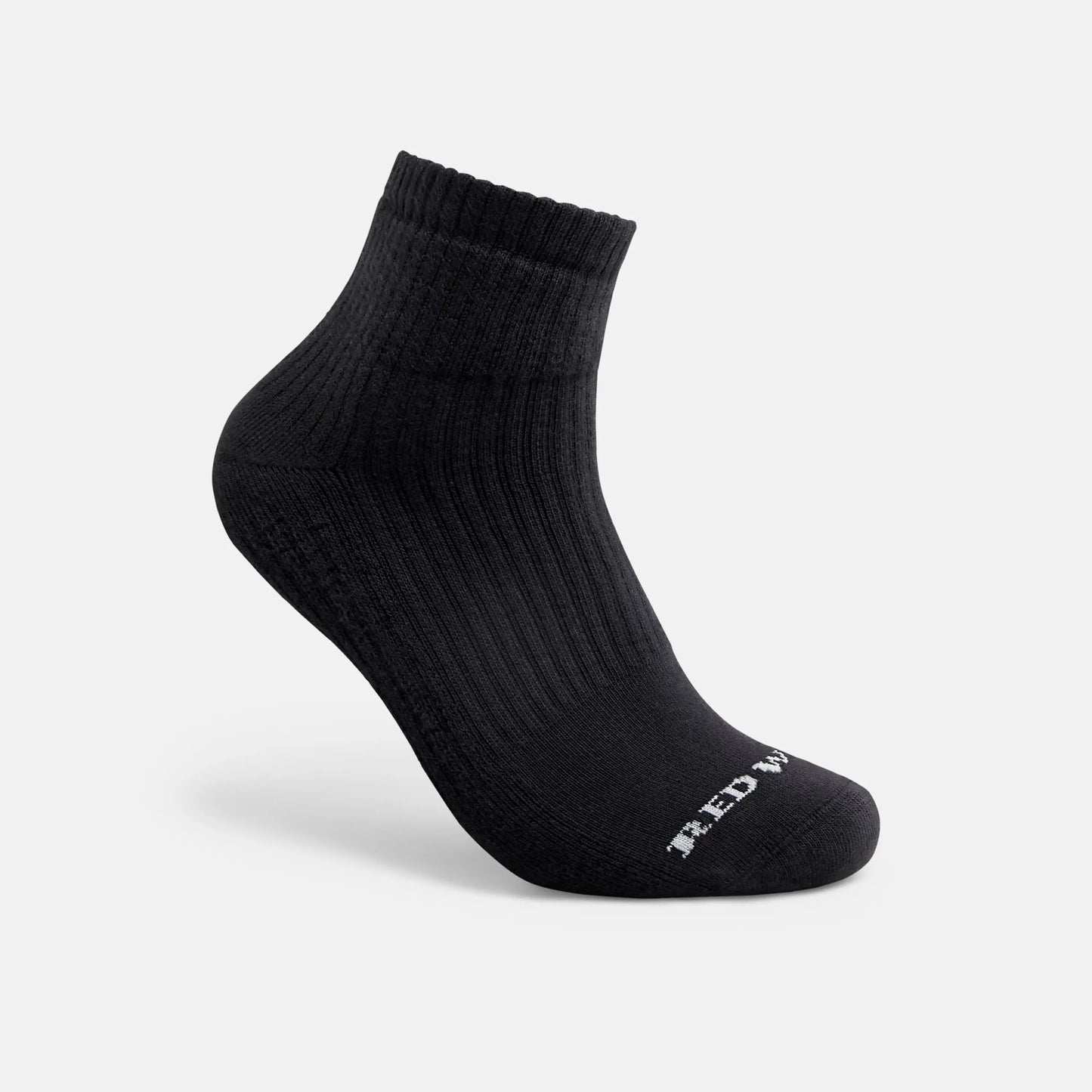 Red Wing Shoes Unisex Cotton Blend Quarter Crew Sock in Black 97264