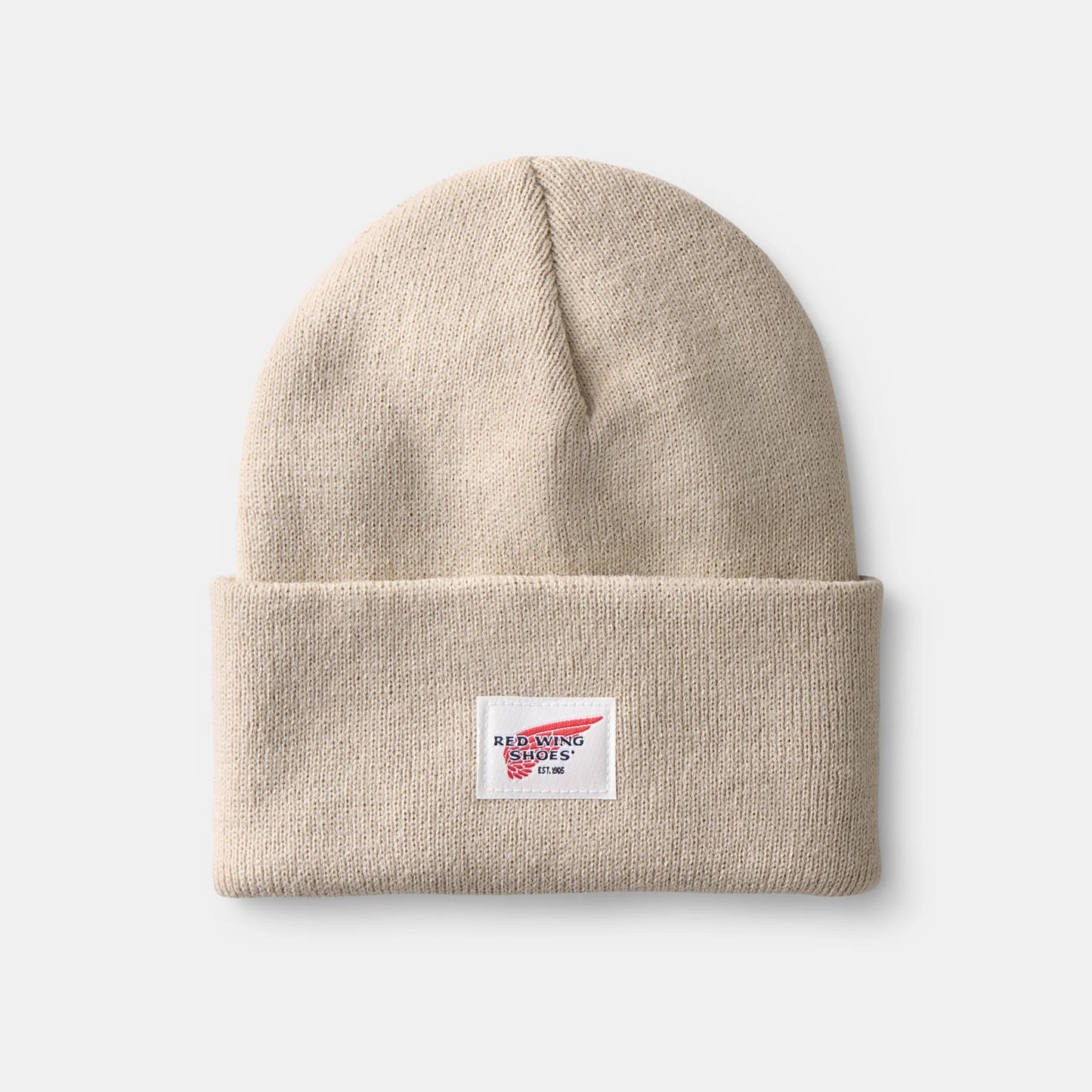 Red Wing Shoes Unisex Cuffed Beanie Hat in Stone 98054
