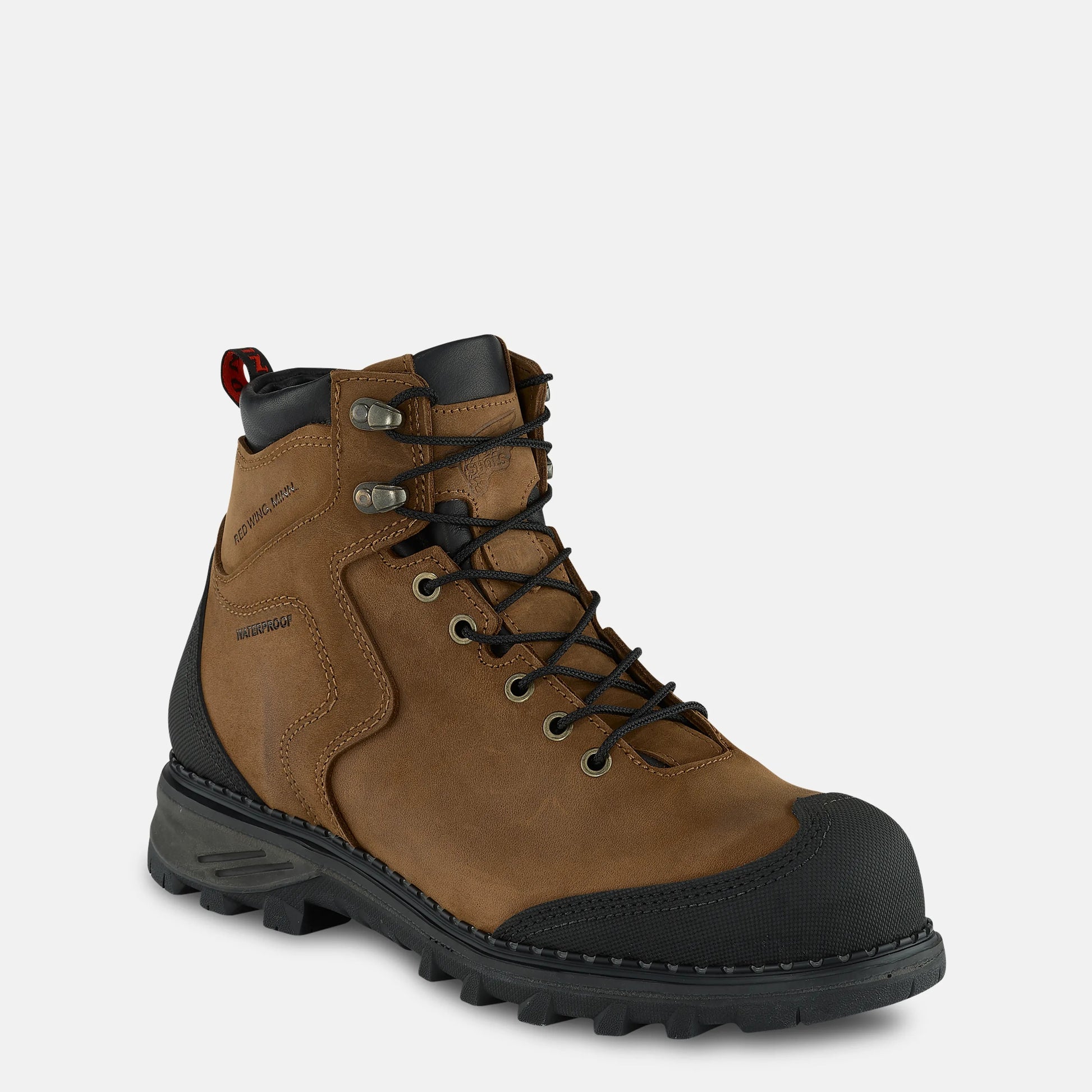 Red Wing Shoes Burnside 6-inch Waterproof Safety Toe Boot Brown 2410