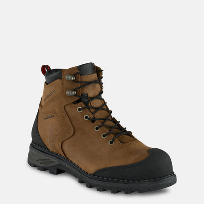 Red Wing Shoes Burnside 6-inch Waterproof Safety Toe Boot Brown 2410