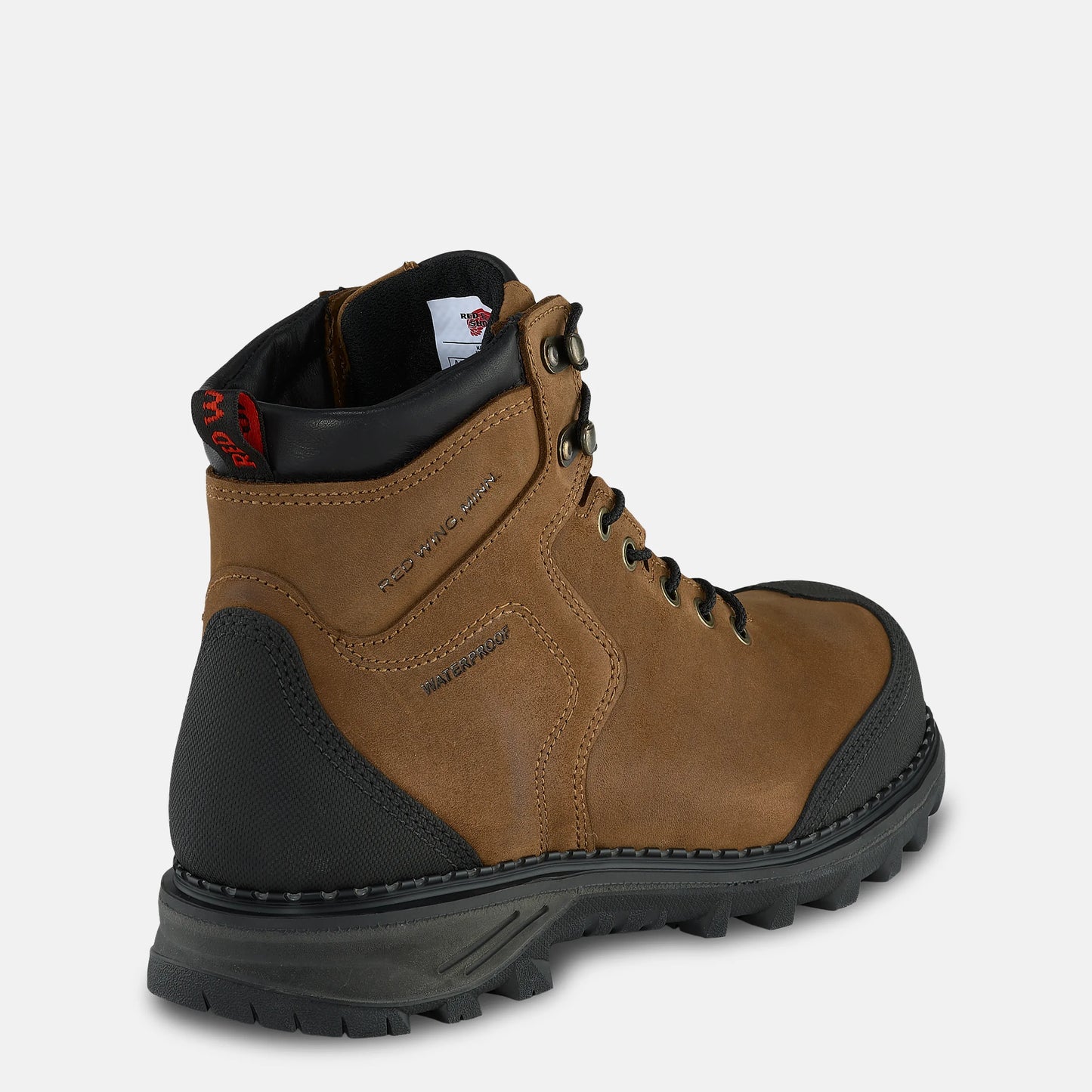 Red Wing Shoes Burnside 6-inch Waterproof Safety Toe Boot Brown 2410