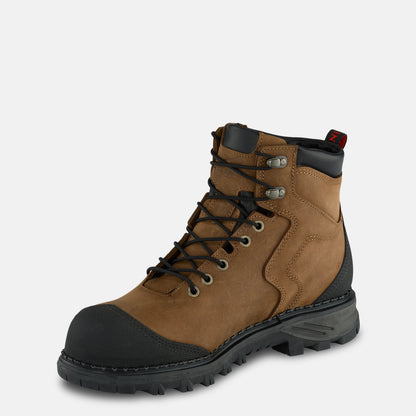 Red Wing Shoes Burnside 6-inch Waterproof Safety Toe Boot Brown 2410