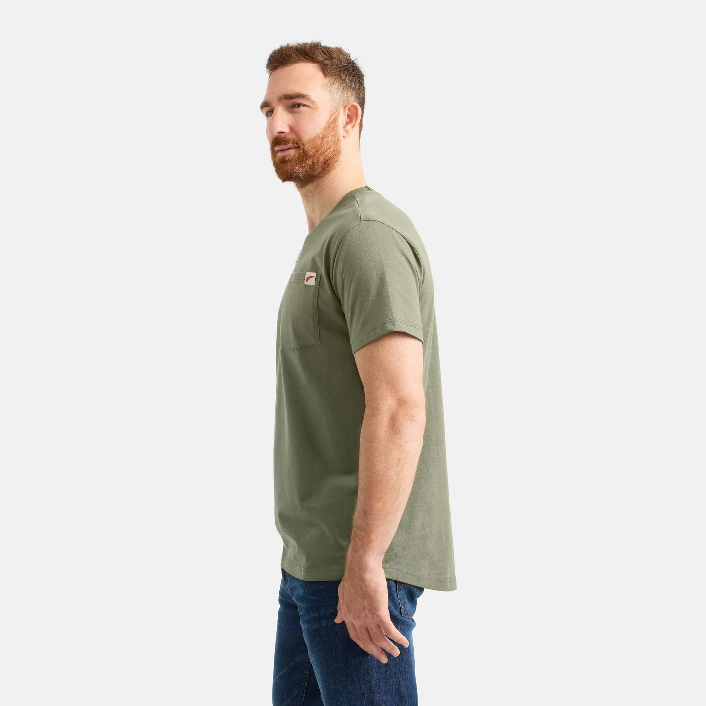 Red Wing Shoes Short Sleeve Pocket T-Shirt in Olive Green 98473
