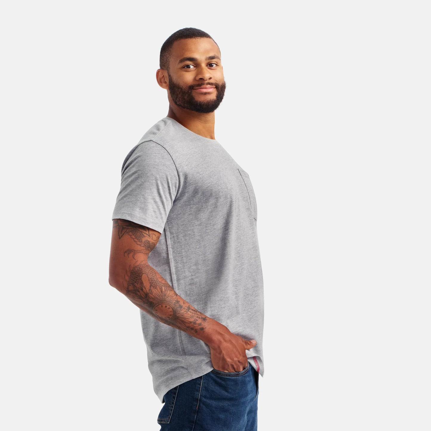 Red Wing Shoes Short Sleeve Pocket T-Shirt in Heather Gray 98469