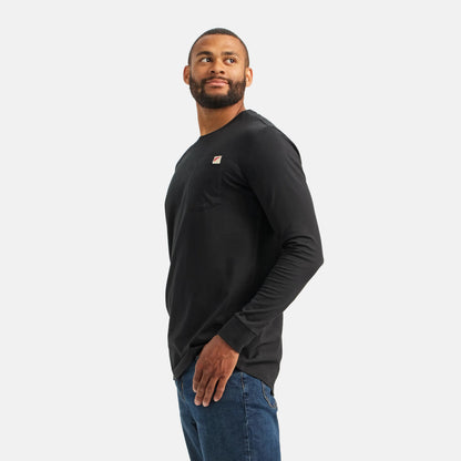 Red Wing Shoes Long Sleeve Classic Pocket Tee in Black 98474