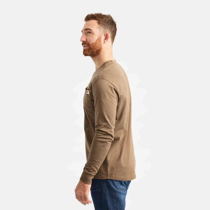 Red Wing Shoes Long Sleeve Classic Pocket Tee in Brown