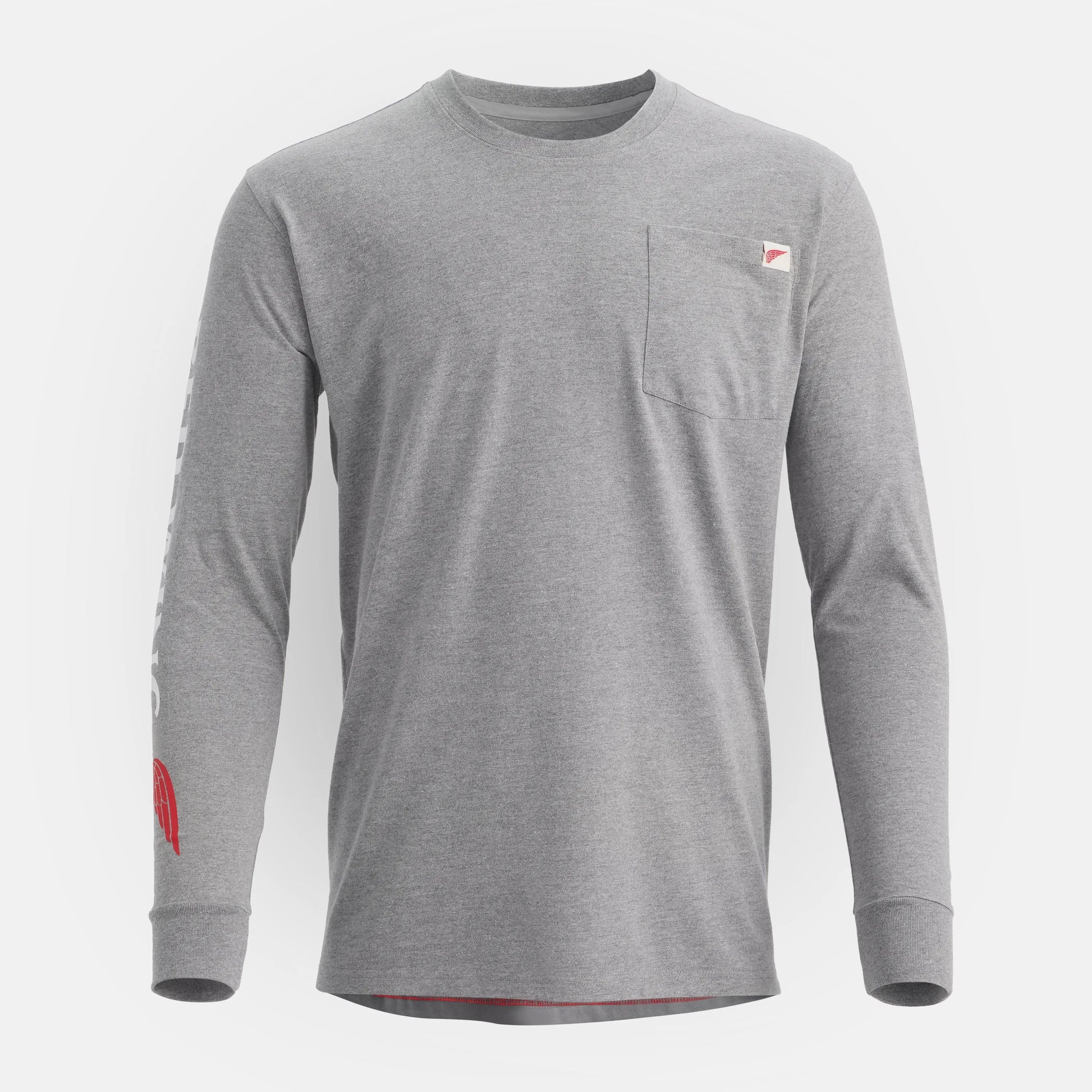Red Wing Shoes Long Sleeve Classic Pocket Tee in Heather Gray 98475 | Red Wing