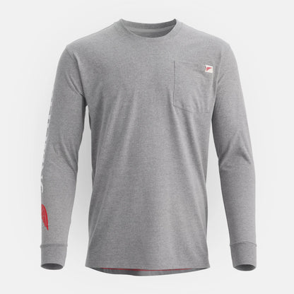 Red Wing Shoes Long Sleeve Classic Pocket Tee in Heather Gray 98475 | Red Wing