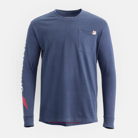 Red Wing Shoes Long Sleeve Classic Pocket Tee in Navy 98476