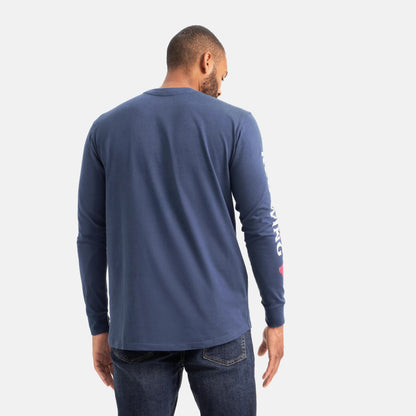 Red Wing Shoes Long Sleeve Classic Pocket Tee in Navy 98476