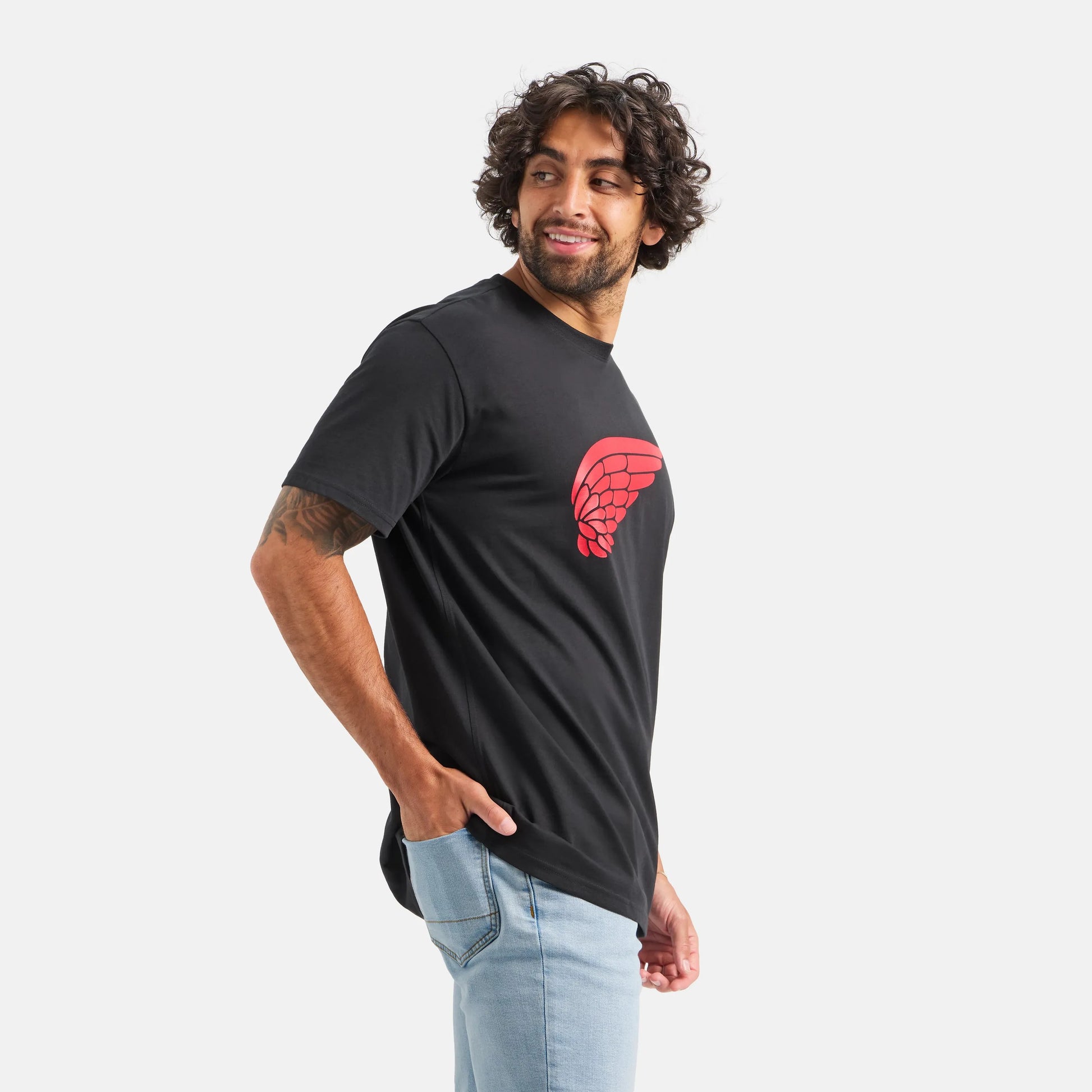 Red Wing Shoes Short Sleeve Classic Wing Tee in Black 98478