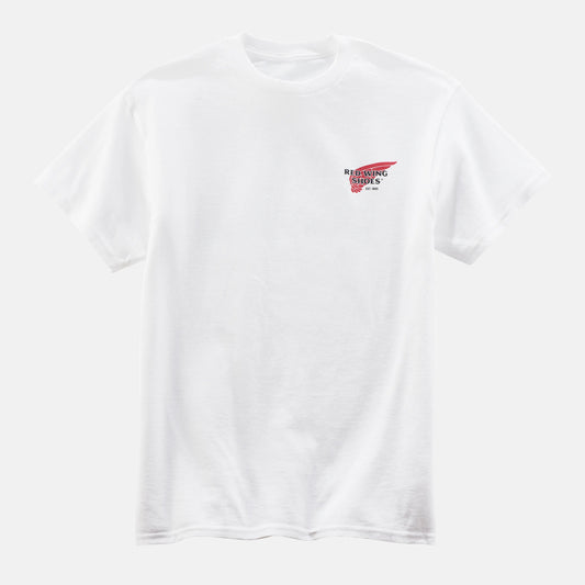 Red Wing Shoes Unisex Red Wing Shoes Logo T-Shirt in White 97610 | Red Wing Heritage