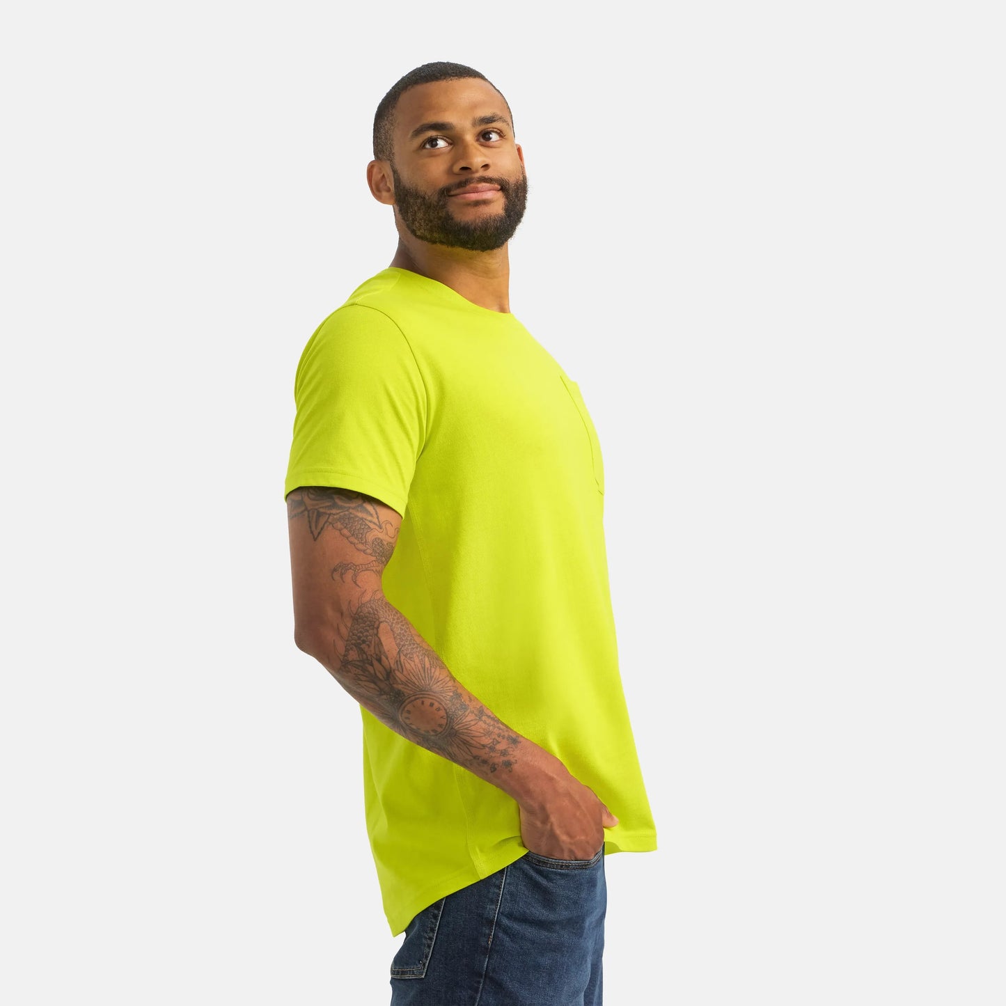 Red Wing Shoes Short Sleeve Pocket T-Shirt in Bright Green 98472
