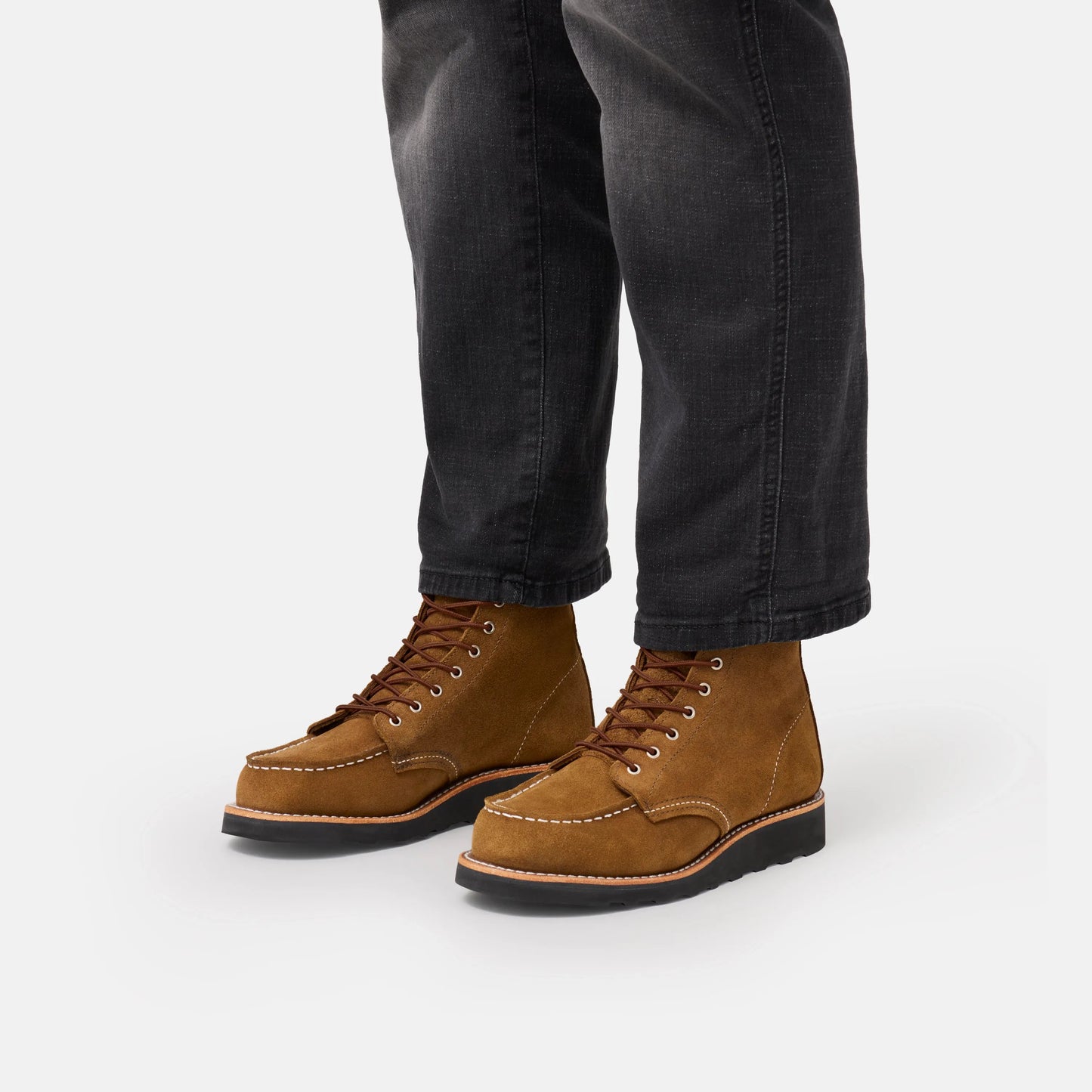 Red Wing Shoes 6-Inch Classic Moc Short Boot in Olive Leather 3377 | Red Wing Heritage