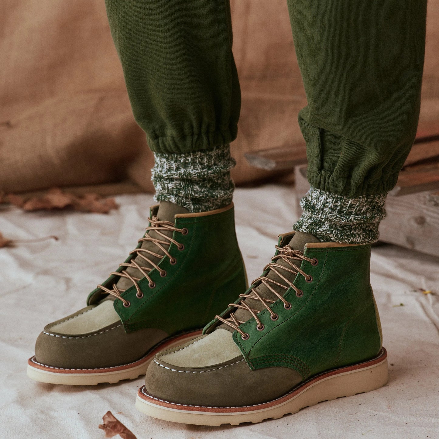 Red Wing Shoes 6-Inch Classic Moc Short Boot in Multi Army 3465 | Red Wing Heritage