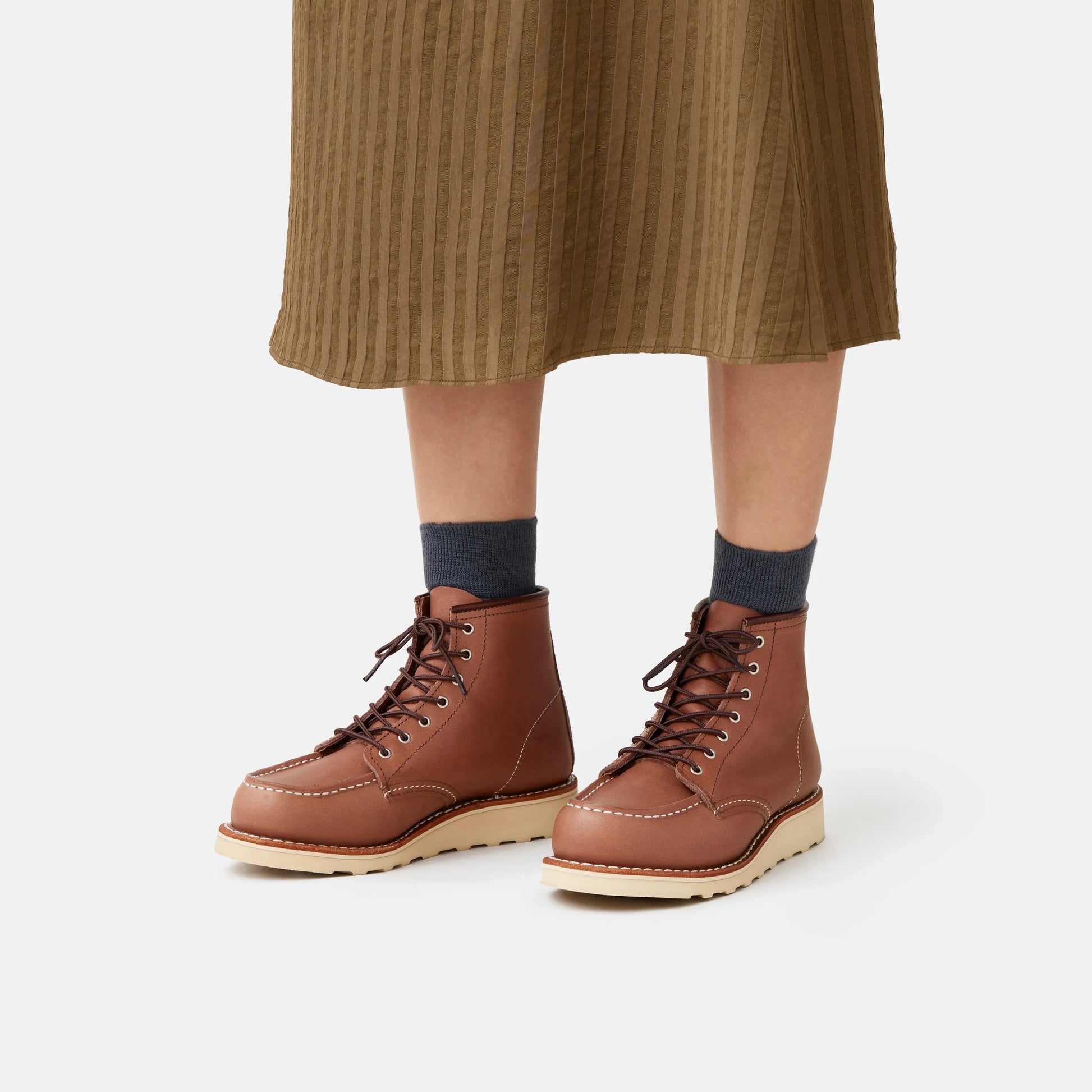 Red Wing Shoes 6-Inch Classic Moc Short Boot in Mocha Leather 3426 | Red Wing Heritage