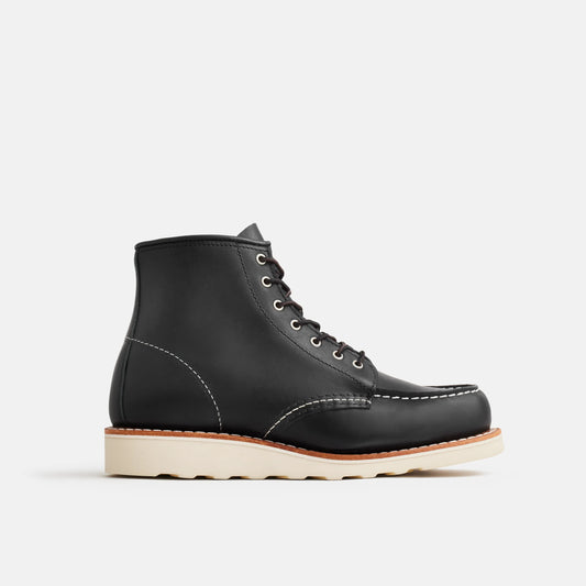 Red Wing Shoes 6-Inch Classic Moc Short Boot in Black Leather 3373 | Red Wing Heritage
