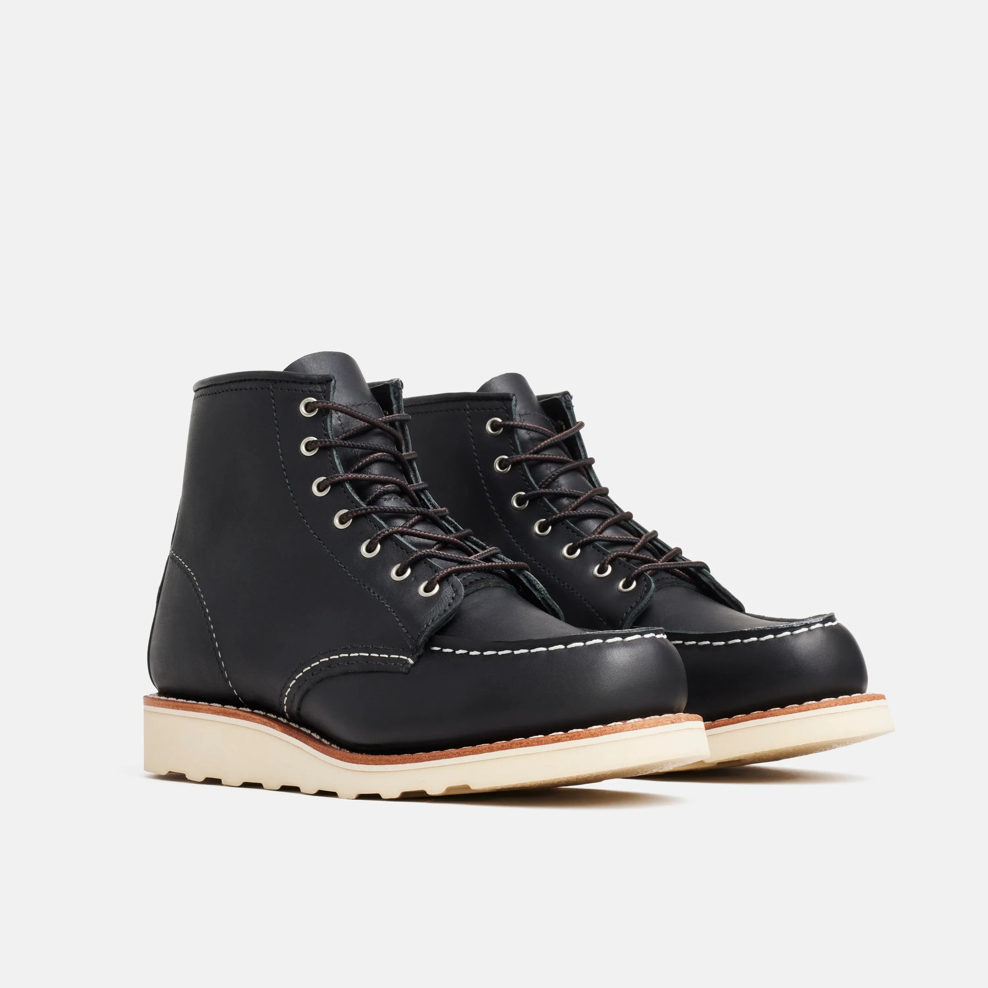 Red Wing Shoes 6-Inch Classic Moc Short Boot in Black Leather 3373 | Red Wing Heritage