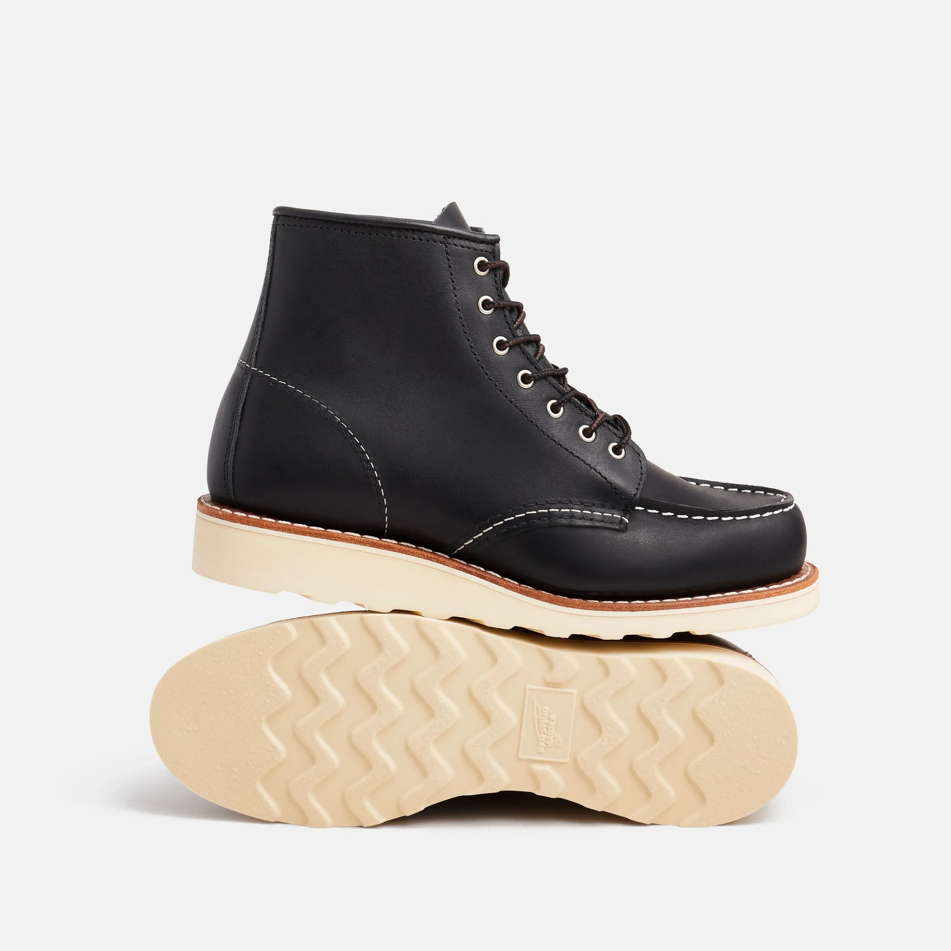 Red Wing Shoes 6-Inch Classic Moc Short Boot in Black Leather 3373 | Red Wing Heritage