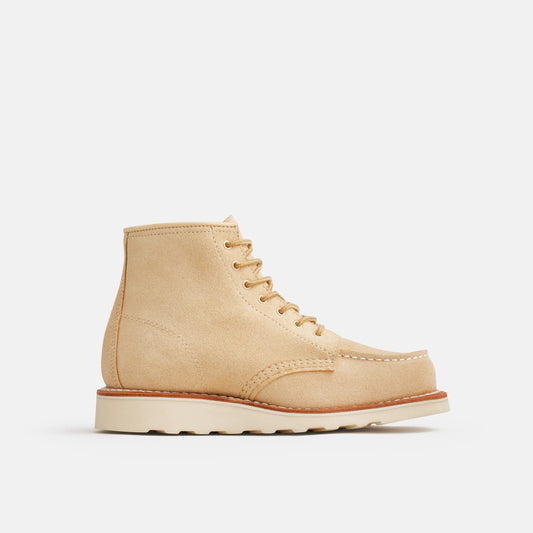 Red Wing Shoes 6-Inch Classic Moc Short Boot in Cream Leather 3328 | Red Wing Heritage