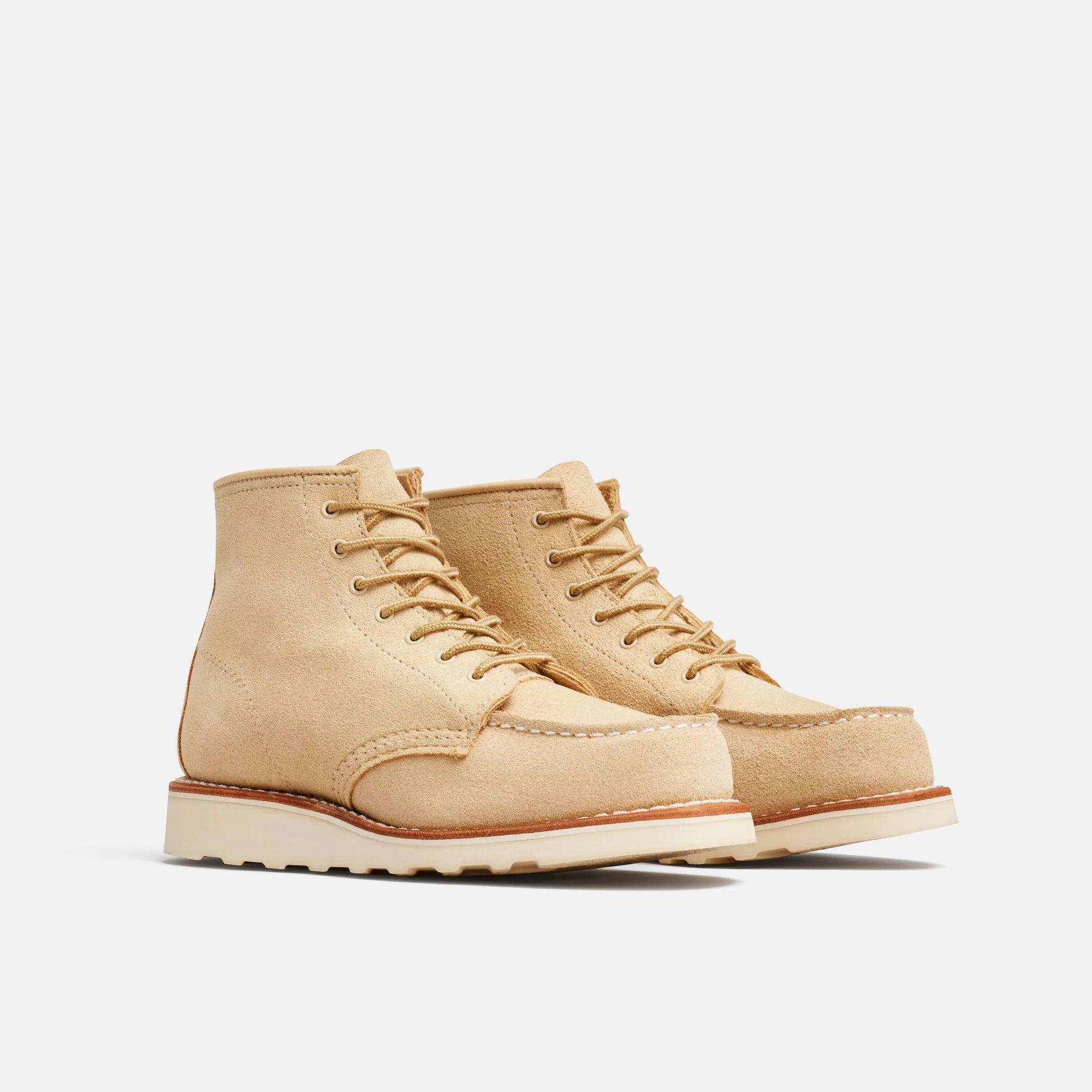 Red Wing Shoes 6-Inch Classic Moc Short Boot in Cream Leather 3328 | Red Wing Heritage