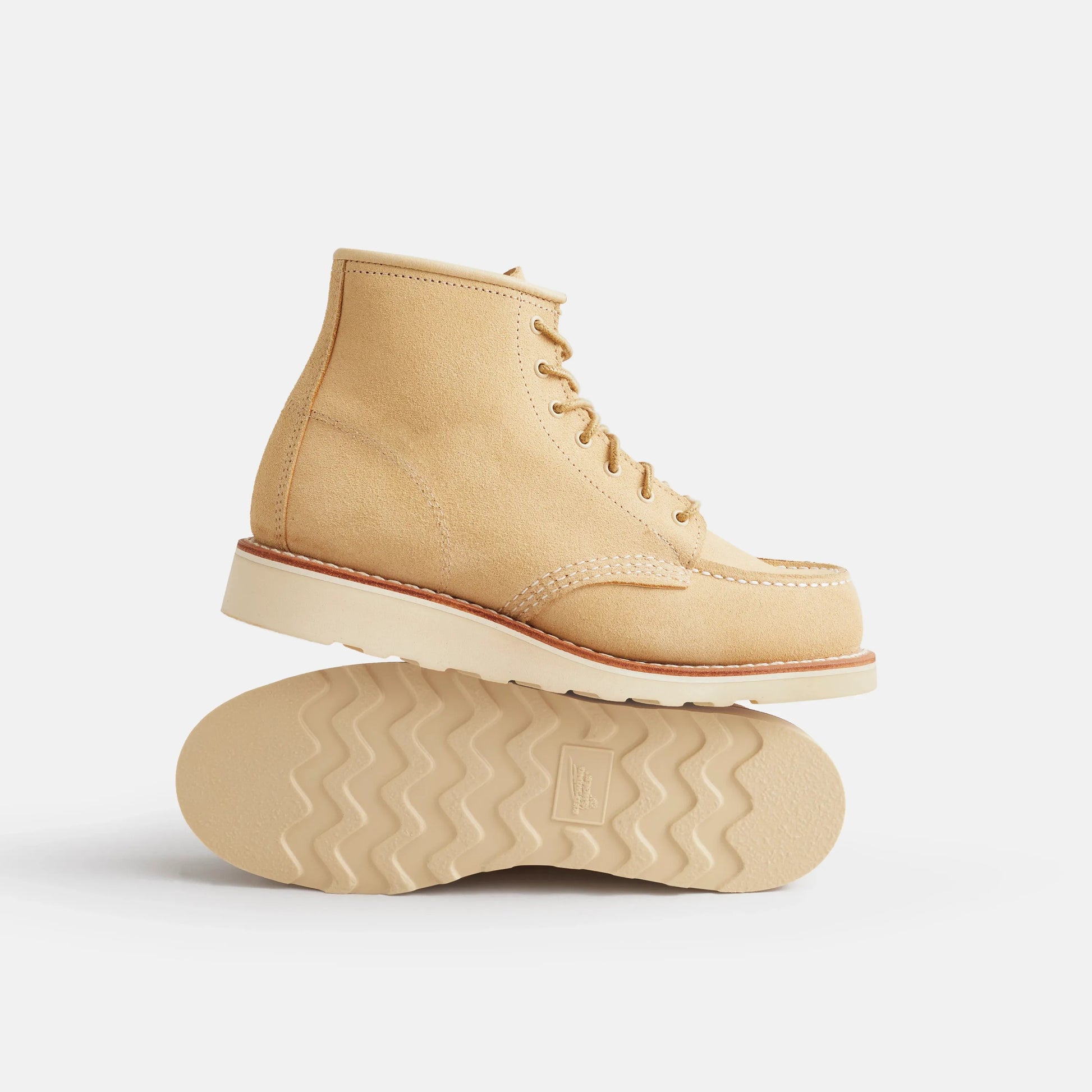Red Wing Shoes 6-Inch Classic Moc Short Boot in Cream Leather 3328 | Red Wing Heritage