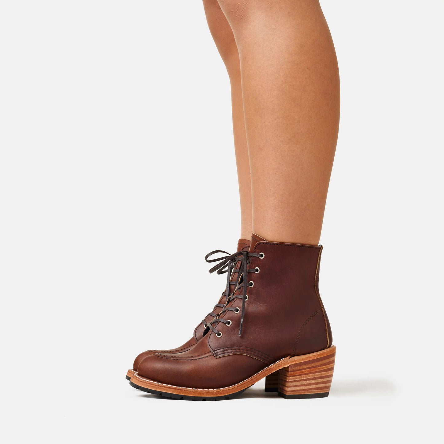 Red Wing Shoes Clara Heeled Boot in Dark Brown Leather 3406