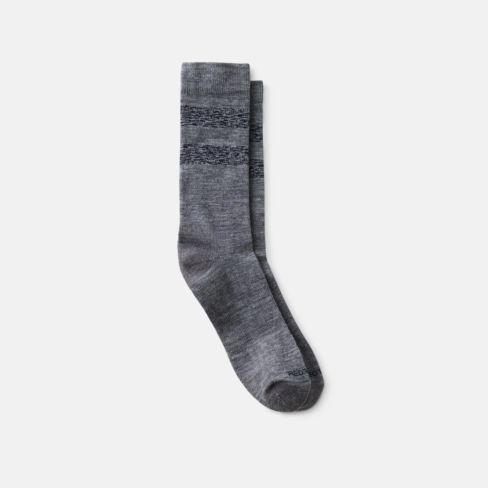 Red Wing Shoes Unisex Wool Blend Striped Crew Socks in Gray/Navy | Red Wing Heritage 97677