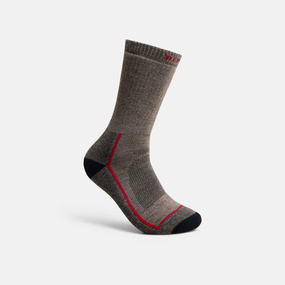 Red Wing Shoes Unisex Steel-Toe Merino Wool Blend Crew Sock in Brown 97395