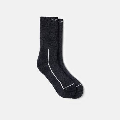 Red Wing Shoes Unisex Steel-Toe Merino Wool Blend Crew Sock in Black 97394