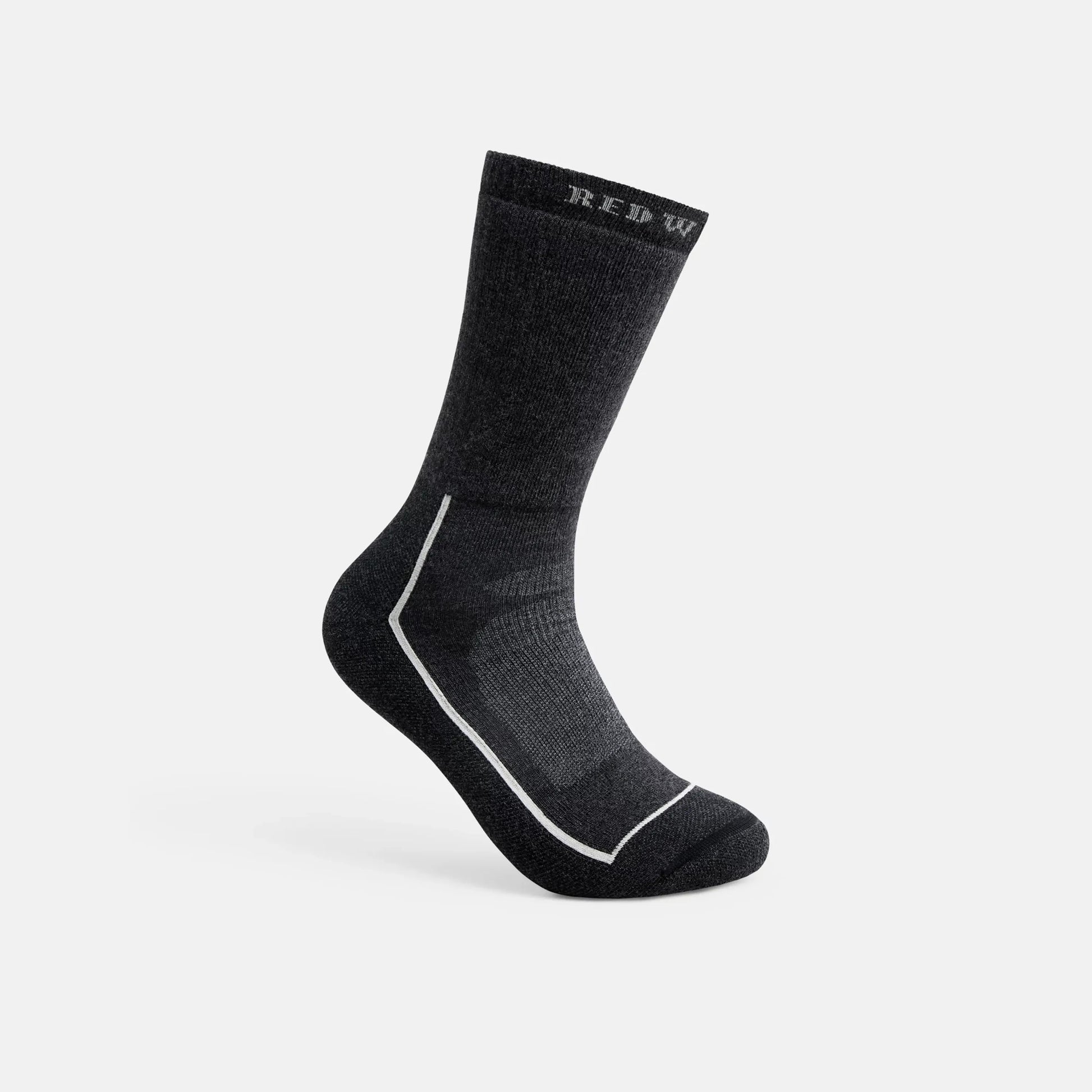 Red Wing Shoes Unisex Steel-Toe Merino Wool Blend Crew Sock in Black 97394