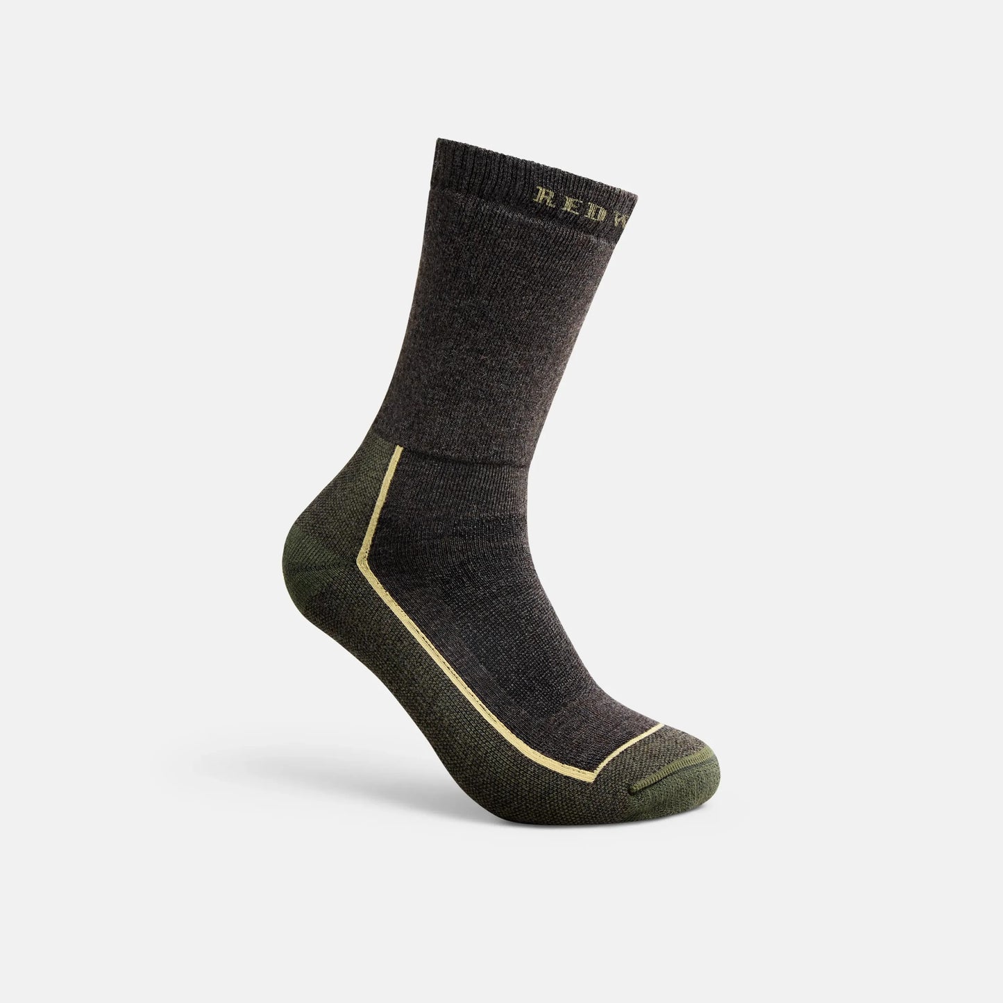 Red Wing Shoes Unisex Steel-Toe Merino Wool Blend Crew Sock in Charcoal 97396