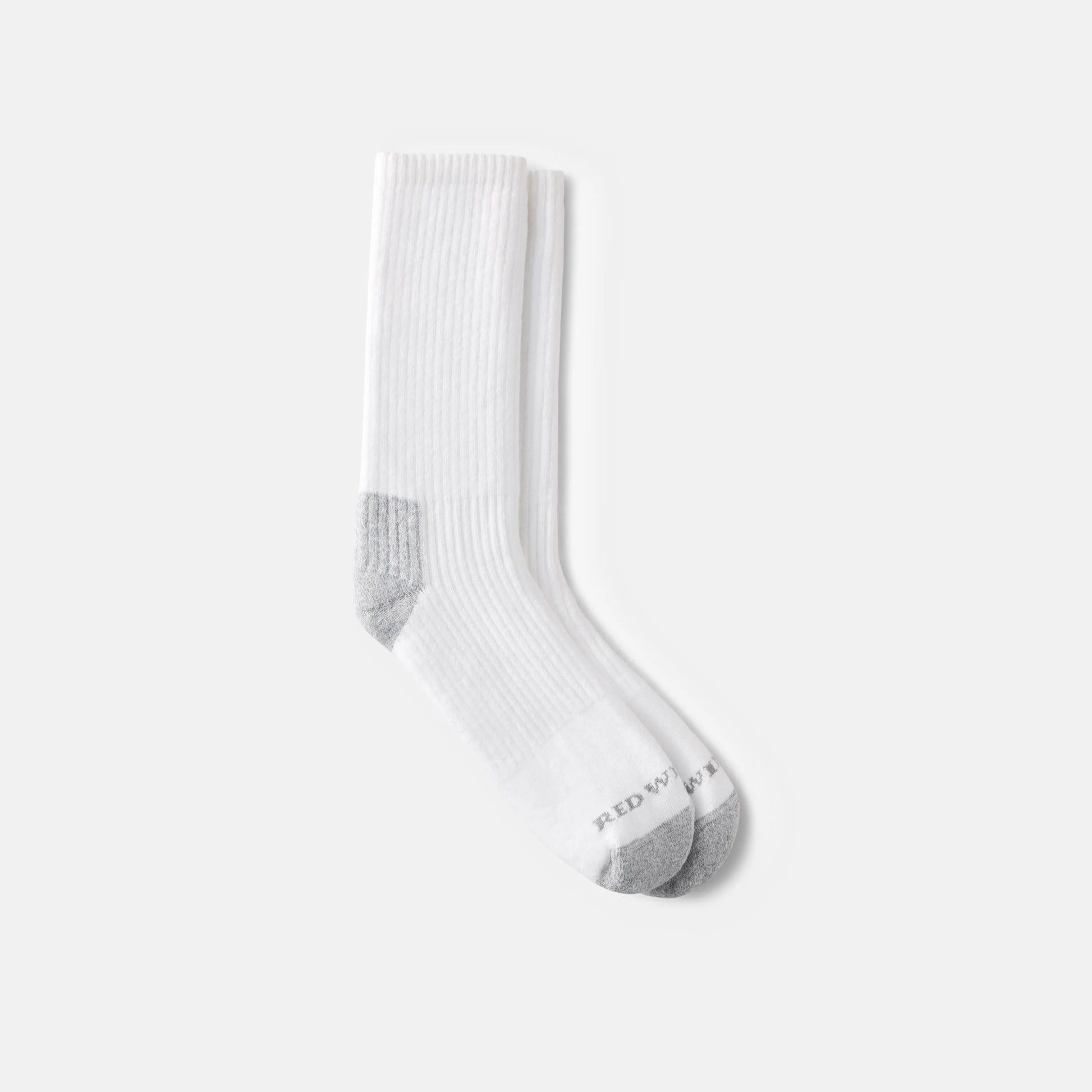 Red Wing Shoes Unisex Cotton Blend Crew Sock in White 97265