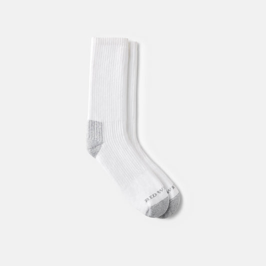 Red Wing Shoes Unisex Cotton Blend Crew Sock in White 97265