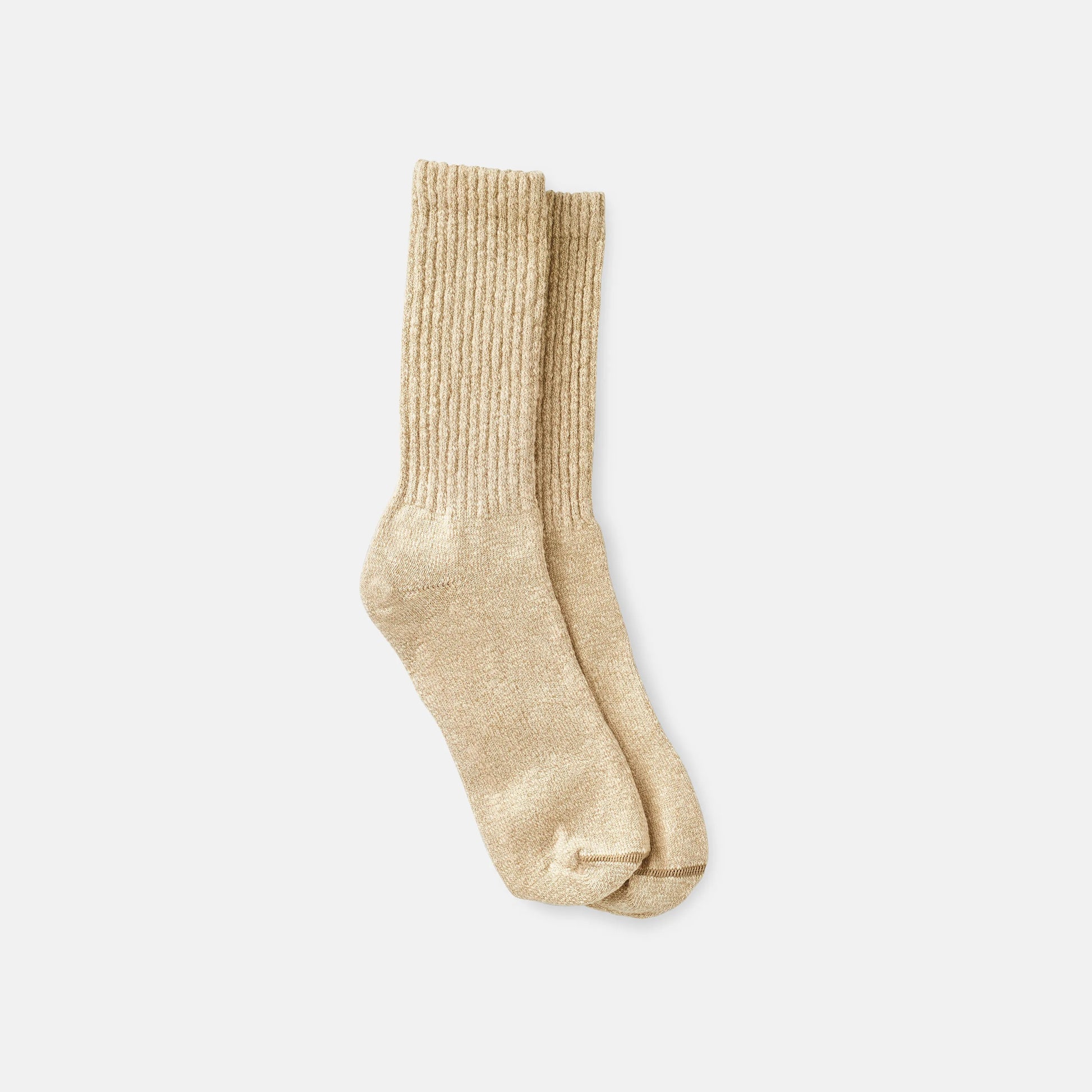 Red Wing Shoes Unisex Cotton Blend Ragg Crew Boot Socks in Over Dyed Cream/Coffee Cotton Blend 97658 | Red Wing Heritage