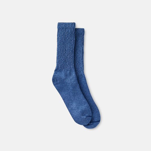 Red Wing Shoes Unisex Cotton Blend Ragg Crew Boot Socks in Over Dyed Navy/Blue Cotton Blend 97650 | Red Wing Heritage