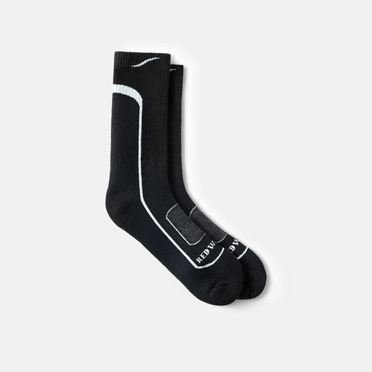 Red Wing Shoes Merino Wool Blend 3/4 Crew sock in Black & Gray 97300