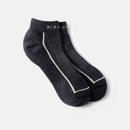 Red Wing Shoes Unisex Steel-Toe Merino Wool Blend Quarter Crew Sock in Black 97393