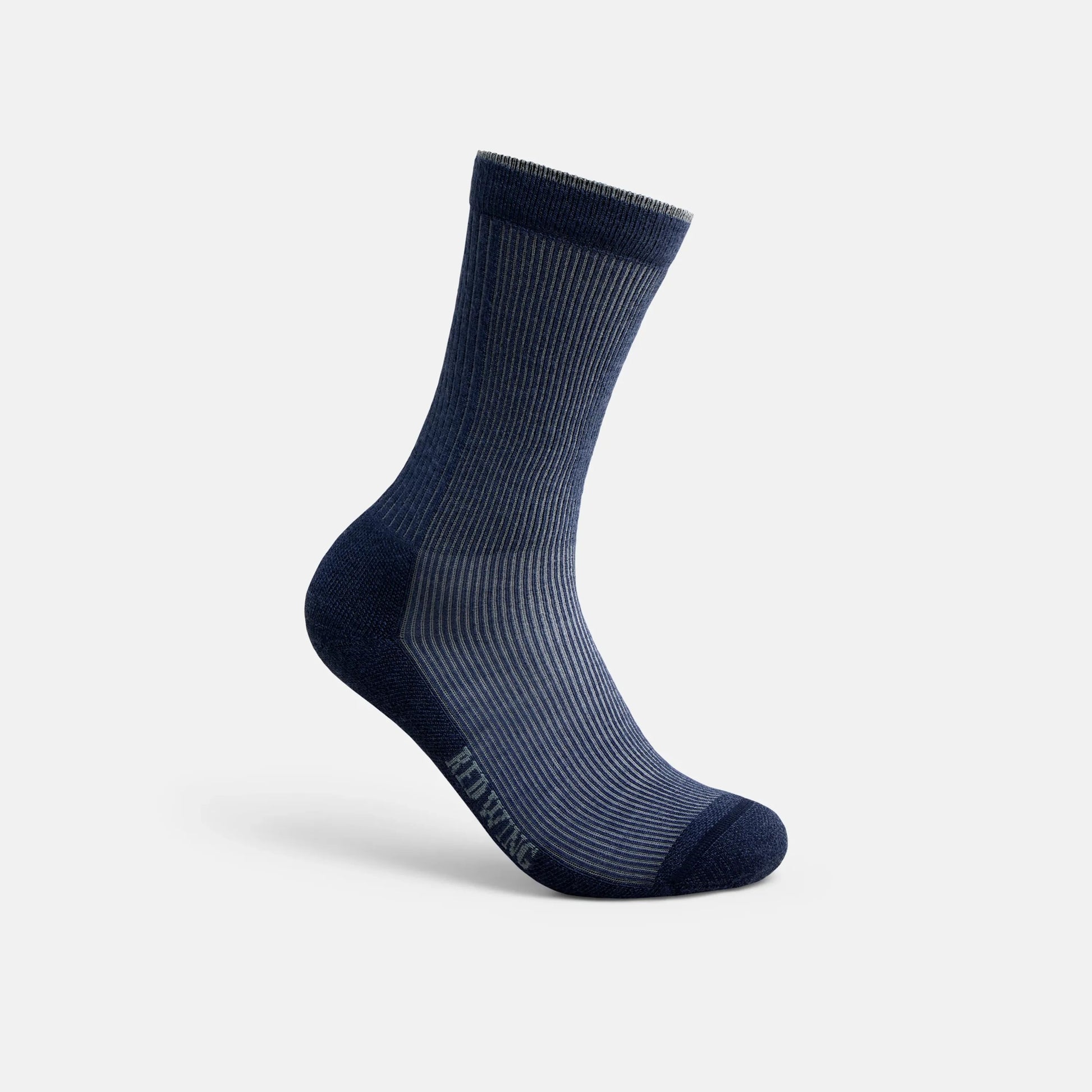 Red Wing Shoes Unisex Merino Wool Blend Crew Sock in Navy