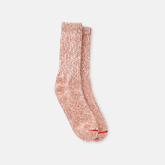 Red Wing Shoes Unisex Cotton Blend Ragg Crew Socks in Rust/White Cotton Blend 97646 | Red Wing Heritage