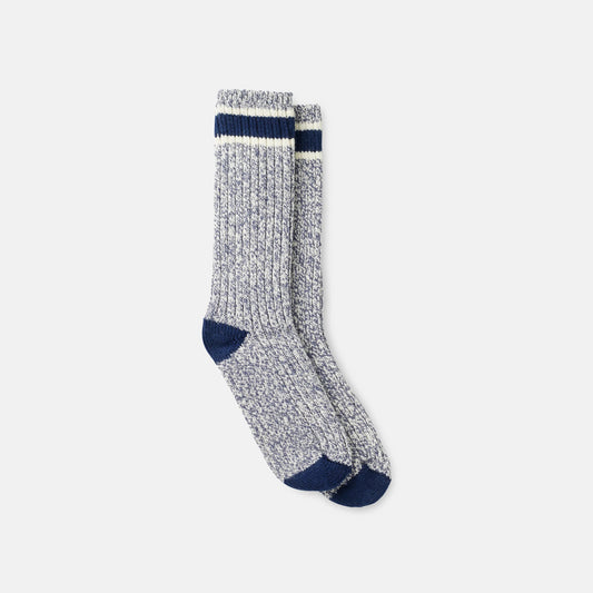 Red Wing Shoes Unisex Wool Blend Ragg Crew Socks in Slate/Navy Wool Blend 97648 | Red Wing Heritage