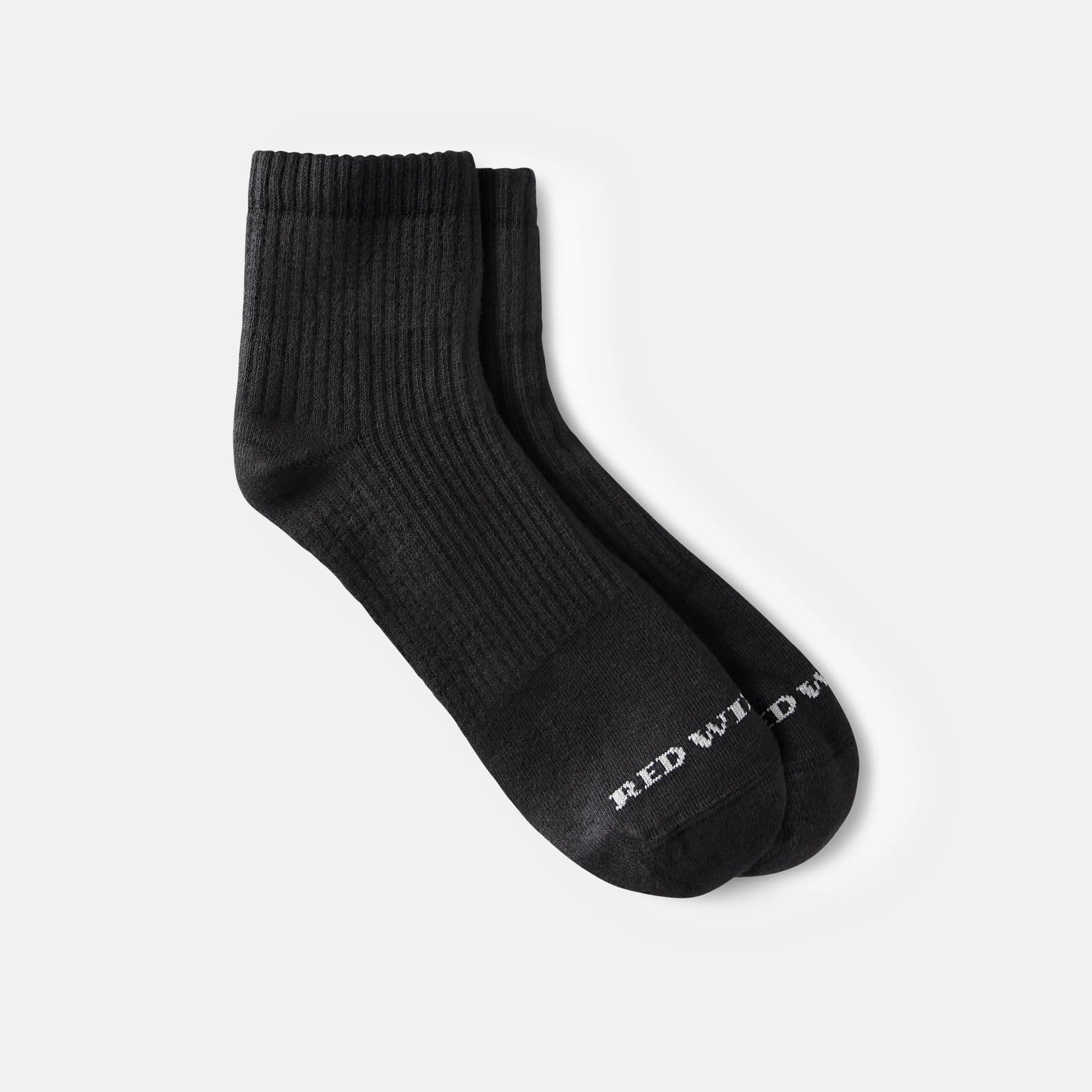 Red Wing Shoes Unisex Cotton Blend Quarter Crew Sock in Black 97264