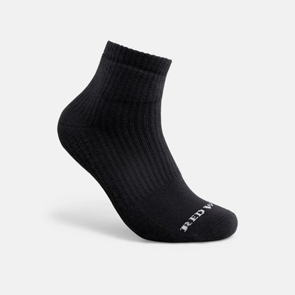 Red Wing Shoes Unisex Cotton Blend Quarter Crew Sock in Black 97264