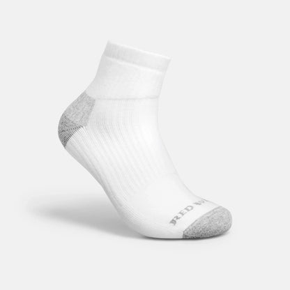 Red Wing Shoes Unisex Cotton Blend Quarter Crew Sock in White 97263