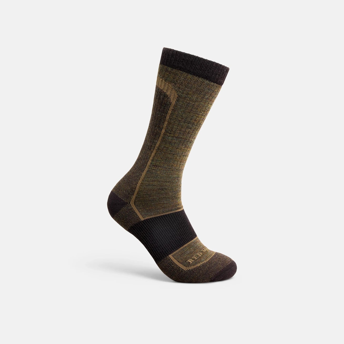 Red Wing Shoes Unisex Merino Wool Blend Crew Sock in Brown 97361