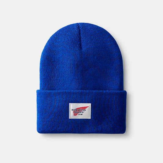 Red Wing Shoes Unisex Kids Cuffed Beanie Hat in Royal Blue 98053