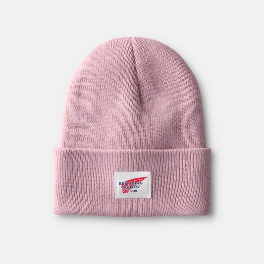 Red Wing Shoes Unisex Kids Cuffed Beanie Hat in Pale Rose 98051