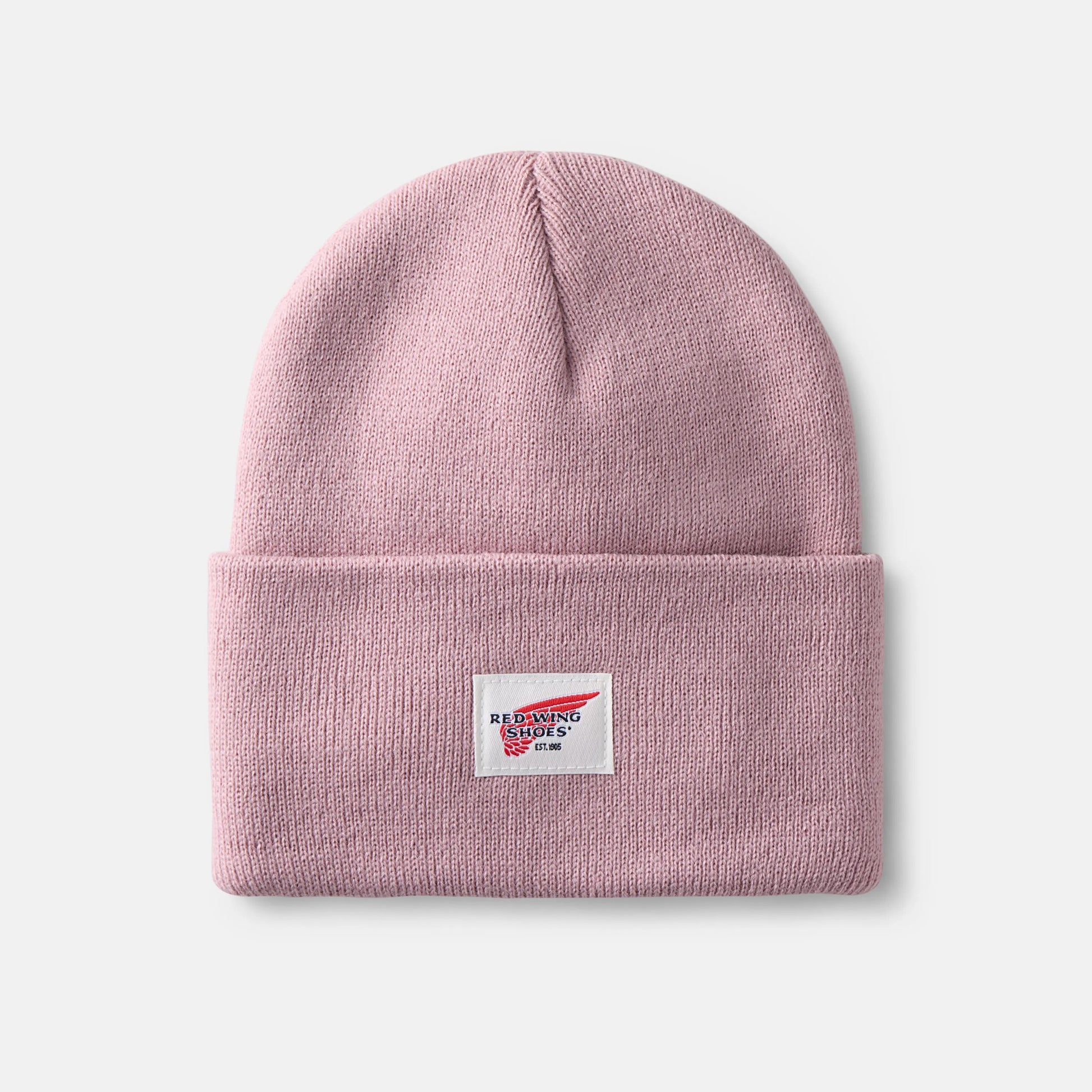 Red Wing Shoes Unisex Cuffed Beanie Hat in Pale Rose 98055