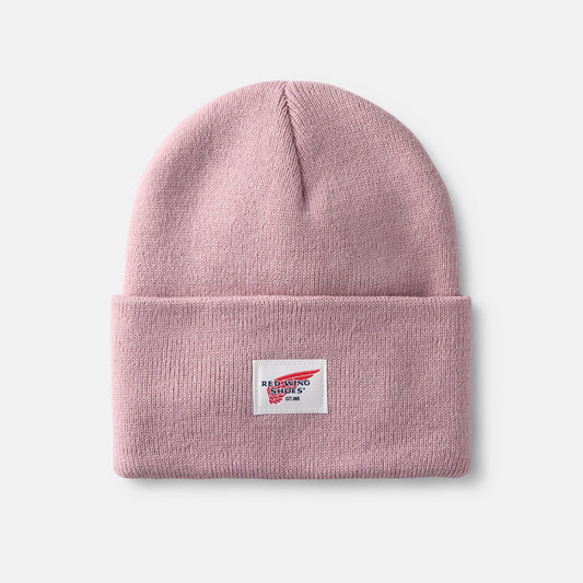 Red Wing Shoes Unisex Cuffed Beanie Hat in Pale Rose 98055