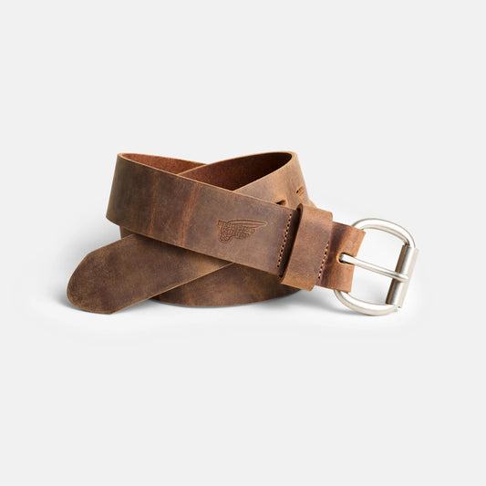 Red Wing Shoes Red Wing Leather Belt with Roller Bar in Brown 96546